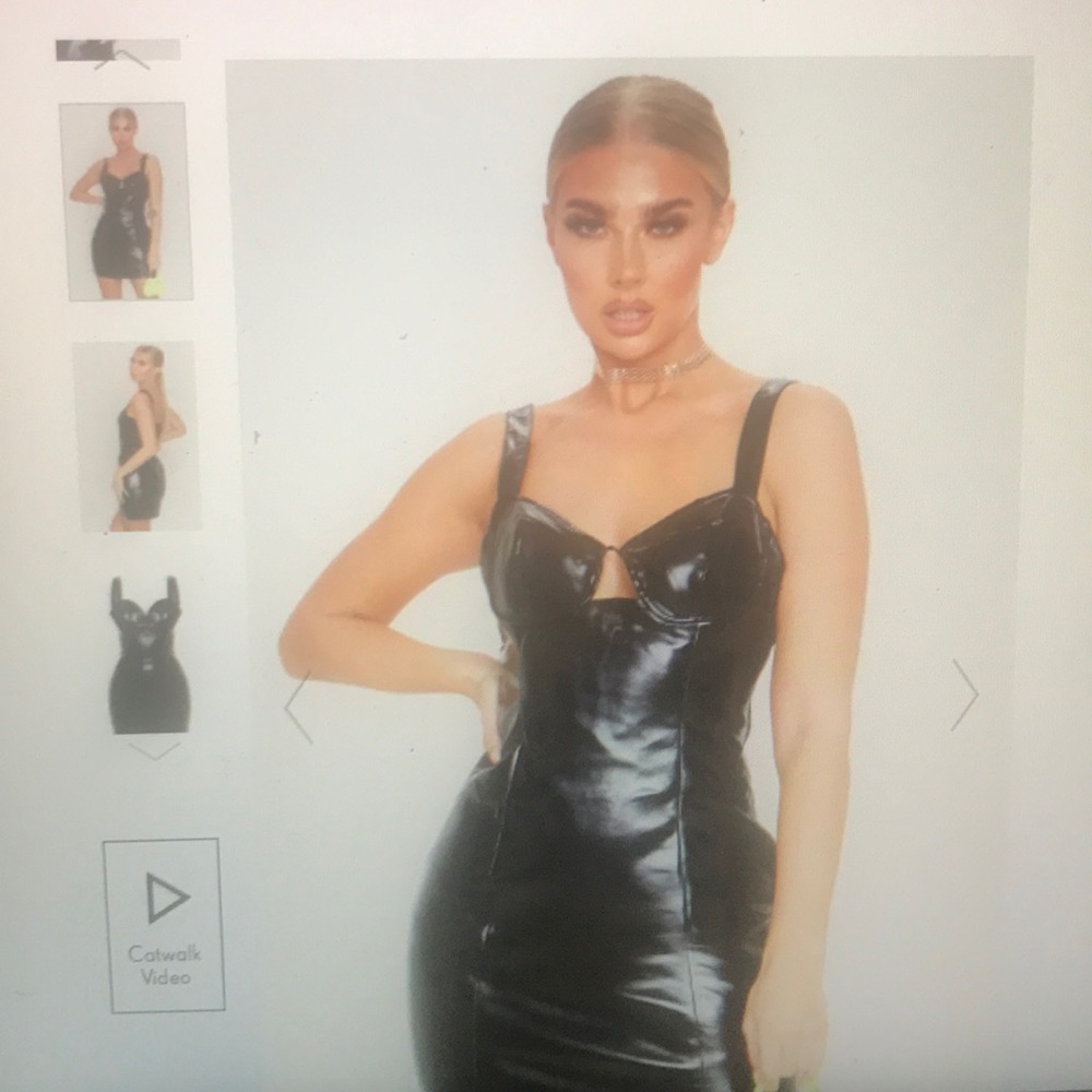 Black metallic dress
